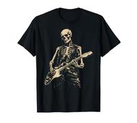 Squelette Guitariste Vintage Rock Halloween Retro Bones Rocker T-Shirt