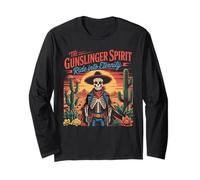 Squelette Gunslinger Honor The American West Manche Longue