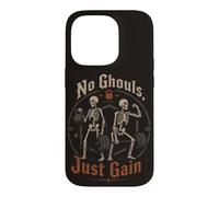 Squelette Gym Haltérophilie No Ghouls Just Gain Humour Coque pour iPhone 14 Pro