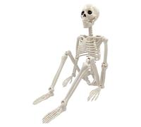 Squelette Halloween | Décoration d'halloween Squelette Géant Articulé en Plastique Taille Réelle pour Halloween, Squelette Humain, Fournitures De Fête, 90cm