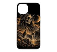 Squelette Halloween Lune Forêt Cimetière Nuit Coque pour iPhone 13