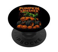 Squelette Halloween Monster Truck Dinosaure Citrouille Smasher PopSockets PopGrip Adhésif