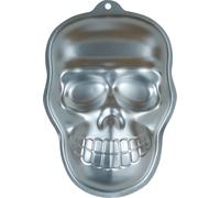 Squelette Horreur Moule à gâteaux Tête de mort Halloween Gâteau Party Horreur Boulangerie Décoration Dessert Motif créatif, Couleur : Argent
