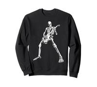 Squelette Jouant de la Guitare électrique Solo Halloween Rock Music Sweatshirt