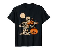 Squelette Jouant du Violon T-Shirt Graphique avec Valeur
