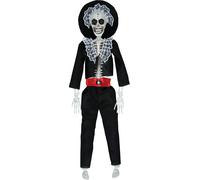 Squelette Le Jour des Morts Décoration Halloween Figure Mariachi Festive Suspendue Noir Blanc Rouge Accent Célébration Traditionnelle, Couleur : Noir