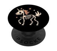 Squelette Licorne avec étoiles PopSockets PopGrip Adhésif