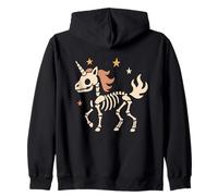 Squelette Licorne avec étoiles Sweat à Capuche