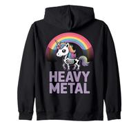 Squelette Licorne en métal Lourd pour Halloween, Fille, garçon, Femme Sweat à Capuche