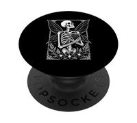 Squelette Livre Fée Fantasy Witchy Bookworm Reading PopSockets PopGrip Adhésif