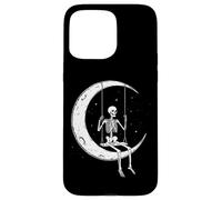 Squelette Lune Balançoire Galaxie Étoiles Coque pour iPhone 15 Pro Max