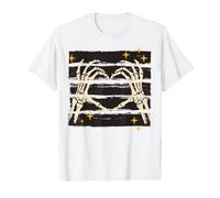 Squelette Mains cœur Gothique Effrayant Amour Sombre Art esthétique T-Shirt Graphique avec Valeur