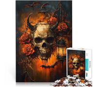 Squelette maléfique Puzzle 1000 pièces pour Adultes Jeux éducatifs Décoration d'intérieur Interaction Parent-Enfant 38x26cm