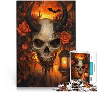 Squelette maléfique Puzzle pour Adultes 1000 pièces Jeux éducatifs Décoration d'intérieur Cadeau d'œuvre d'art 38x26cm
