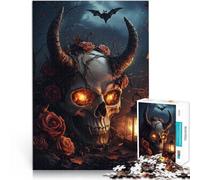Squelette maléfique Puzzles 1000 pièces pour Adolescents Jeu éducatif Défi Jouet Jeu éducatif pour Anniversaire, Noël 38x26cm