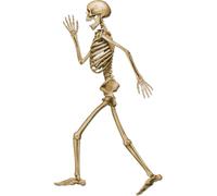 Squelette marchant Décoration Halloween figurine en carton beige 94cm