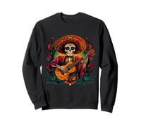 Squelette Mexicain Sombrero Fiesta Party Dia De Los Muertos Sweatshirt