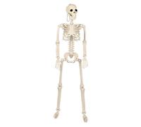 Squelette mobile de 91 cm avec articulations - Décoration d'Halloween - Figurine réaliste de maison hantée pour l'intérieur et l'extérieur