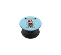 Squelette Mort Rose nœud Roses Mignon Effrayant Halloween PopSockets PopGrip Adhésif