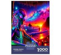 Squelette Nébuleuse Lueur 1000 Pièces Puzzle Premium Fantaisie Cosmique de l'au-delà Puzzle Classique Carton Haut De Gamme - Anti-Stress, Déco Murale, Cadeau Femmes, Hommes, Seniors 52x38cm/pcs