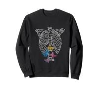 Squelette Papillons dans Mon estomac One Line Design Art Sweatshirt