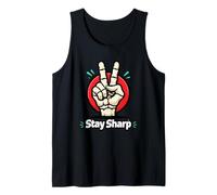 Squelette Peace Sign Stay Sharp Graphic Débardeur