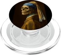 Squelette Peinture Fille Perle Boucles d'oreilles Halloween Hommes Femmes PopSockets PopGrip pour MagSafe