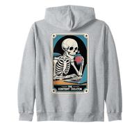 Squelette Podcaster Tarot Card Creative The Content Creator Sweat à Capuche