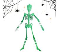 Squelette pour Halloween - 152 cm os réalistes lumineux fluorescent dans l'obscurité | Squelette à accrocher pour porte | pour fête, cour, jardin, mur, maison sorcière extérieur, cimetière arbre