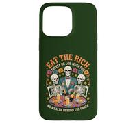 Squelette Protest - Eat Rich Day of The Dead Humour Coque pour iPhone 15 Pro Max