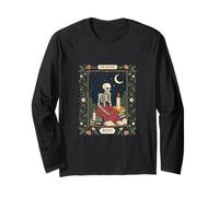 Squelette Reader Tarot Style Livre Halloween Manche Longue