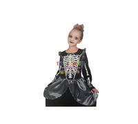 Squelette Reine Sorcière Reine - Taille 5-7 Ans Noir