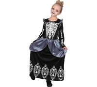 Squelette Reine Sorcière Reine - Taille 8-10 Ans Noir