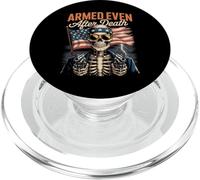 Squelette rétro Classique American Patriot - Pro Gun PopSockets PopGrip pour MagSafe