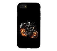 Squelette Rider Flaming Moto Halloween Coque pour iPhone SE (2020) / 7/8