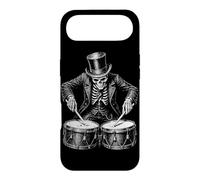 Squelette Rock Drummer Jouant de la Musique en métal Punk Player Coque pour iPhone Air
