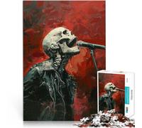 Squelette Rock Star Puzzle pour Adolescents 1000 pièces Jouets de Jeu pour Cadeau Familial Convient aux Couples 38x26cm