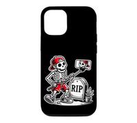 Squelette Selfie Rip Pierre tombale Halloween Dark Humour Ado Coque pour iPhone 12/12 Pro