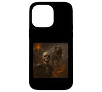 Squelette Selfie T-Rex Dinosaure Chase Humour Drôle Coque pour iPhone 14 Pro Max