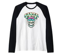 Squelette Skateboarder Skull Santa Cruz Manche Raglan