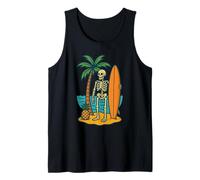 Squelette Surfeur Surf Style Vintage Amusant Halloween Débardeur