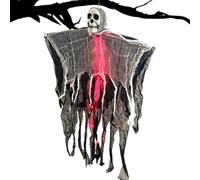 Squelette suspendu d'Halloween - Propriétés UV avancées Squelette fantômes | Crâne résistant à l'eau fantôme suspendu | Halloween Skelet0n Ghost pour les balles de mascarade, salles de classe,