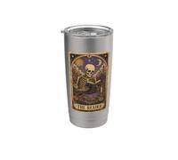 Squelette Tarot Carte Lecteur Rat De Bibliothèque Gobelet isotherme en acier inoxydable double paroi