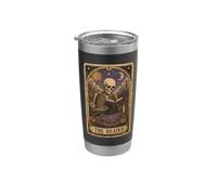 Squelette Tarot Carte Lecteur Rat De Bibliothèque Gobelet isotherme en acier inoxydable double paroi