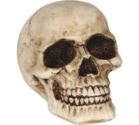 Squelette Tête de mort Ornement Halloween Décoration Gothique Crâne Design Horreur Maison hantée Art Décoration Atmosphère sinistre, Couleur : Beige