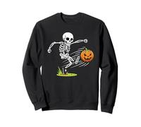 Squelette Tire Citrouille Halloween Football Sweatshirt