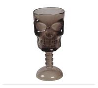 Squelette Verre à vin Halloween Design Crâne Noir Transparent Décor gothique Fête Table Verre Fête Halloween Verre Atmosphère d'horreur Accessoire d'intérieur, Couleur : Noir