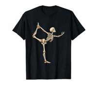 Squelette Yoga Debout Bow Pose Yogi Humour T-Shirt Graphique avec Valeur