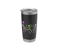 Squelettes dansants effrayants d'Halloween Gobelet isotherme en acier inoxydable double paroi