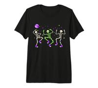 Squelettes dansants effrayants d'halloween T-Shirt Haut de Gamme
